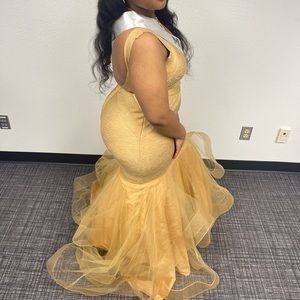 Gold prom dress